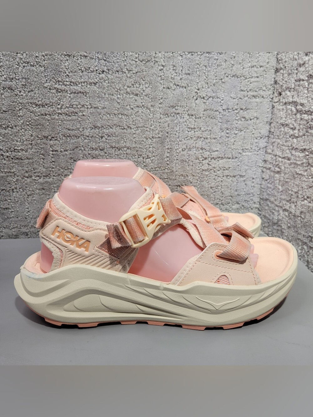Hoka One One Infini Hike TC Women's Size US 9.5 B Dawn Light / Vanilla Sandals - Picture 9 of 16